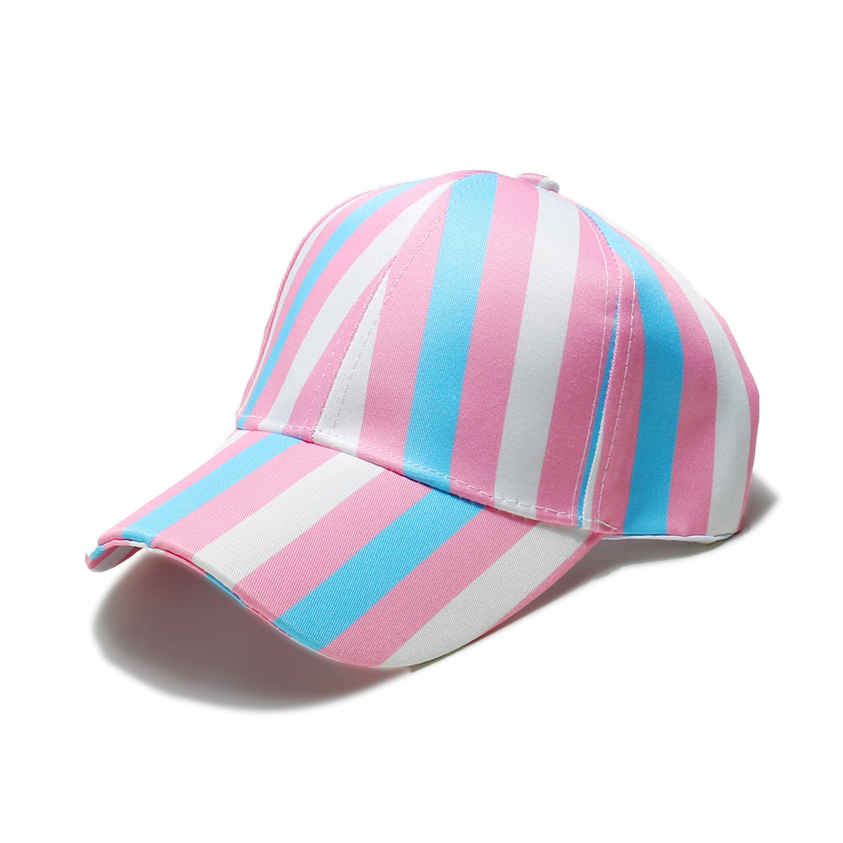 Wholesale New Sunshade and Sunscreen Curved Brim Rainbow Stripe Baseball Cap